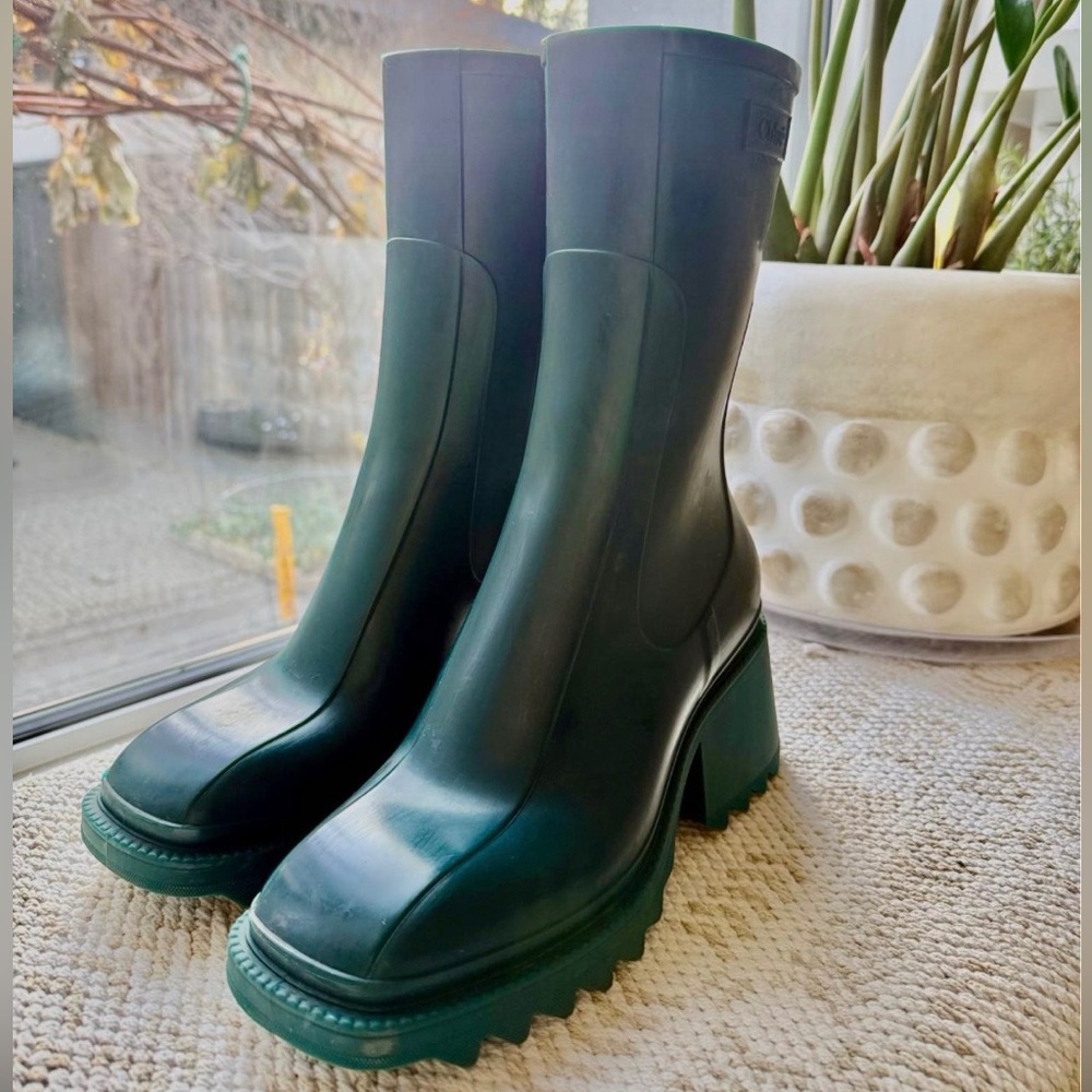 Chloe Dark Green Women's Rain Betty Boots